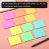image:imageMr Pen Transparent Glitter Sticky Notes 3x3 12 Pads 600 Sheets  Colorful Plastic Glitter Sticky Notes Bulk SelfStick Note Pads for Women Office School Home Study amp OrganizationPrism Glow