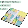 image:imageMr Pen Transparent Sticky Notes Set 1650 Sheets  Transparent Sticky Notes Tabs for Bible Study Office School Planning Journaling amp Organization