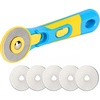image:imageMr Pen 45mm Rotary Cutter with 1 Extra Blade Ergonomic Handle  Rotary Cutter for Fabric Fabric Cutter Fabric Cutter Wheel Fabric Rotary Cutter Rotary Cutting Tool Rotary Fabric Cutter