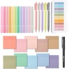 image:imageMr Pen Aesthetic Book Annotation Kit 38 pcs  12 No Bleed Aesthetic Highlighters 5 Gel Pens Black Ink 700 Transparent Sticky Notes amp Tabs for Study Bible JournalingSoft Delight