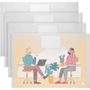 image:imageMr Pen Clear Plastic Envelopes 4 Pack A4 Clear Letter Size  Plastic Envelopes with Snap ClosureClear
