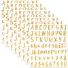 image:imageMr Pen Glitter Letter Stickers 1 Inch 8 Sheets 576 pcs Gold  Self Adhesive Glitter Letters and Numbers Vinyl Alphabet Stickers