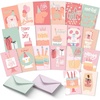 image:imageMr Pen Happy Birthday Cards with Envelopes 48 Pack 375 x 52  Animal Design Blank Inside Assorted Birthday Cards Bulk for KidsLight coral