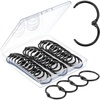 image:imageMr Pen Loose Leaf Binder Book Rings 2 Inch 20 Pack  Metal Binder Rings for Index Cards Keychains School Home Office SilverBlack