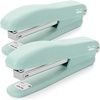 image:imageMr Pen Office Stapler with Staples 2 Pack 200 Staples 14  20 Sheet Capacity Desktop Stapler for Students Office Supplies Ergonomic Design for Comfortable Use JamFreeGreen