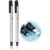 image:imageMr Pen Pen Style Eraser Set 2 Pack Square amp Round Tip  Precision Pencil Erasers Retractable Silver Eraser Pens for Drawing Sketching Detail Correction Office amp School SuppliesSilver