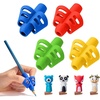 image:imageMr Pen Pencil Grips for Kids Handwriting 4 Pack with 4 Clips  Bright Colors Flexible Silicon Pencil Holder for Kids Right amp LeftHandedBright Colors