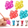 image:imageMr Pen Pencil Grips for Kids Handwriting 4 Pack with 4 Clips  Bright Colors Flexible Silicon Pencil Holder for Kids Right amp LeftHandedCandy Colors