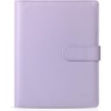 image:imageMr Pen Planner Binders A6 Black Leather Notebook Cover  Composition Notebook Cover Refillable Wallet Binder Planner Binder 6 Ring Leather Ring Binder Refillable Notebook BinderPurple