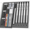 image:imageMr Pen Professional Metal Mechanical Pencil Set with Lead Refills amp Erase  rs 5 Pack 5 Sizes 03 05 07 09 amp 2mm 6x Tubes HB 2B amp Colored Lead Refills for School Supplies Drawing Sketching