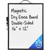 image:imageMr Pen Small Magnetic White Board 16x12  DoubleSided Magnetic Dry Erase Board with Handle amp Dry Erase Marker Portable Aluminum Frame Whiteboard for Office Home