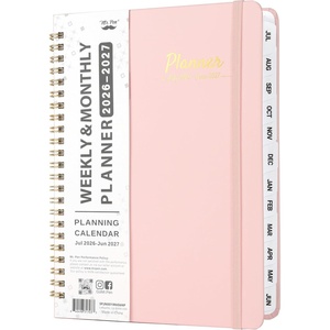 image:imageMr Pen 20262027July 2026  June 2027  Weekly amp Monthly Calendar Notebook Blush Hardcover Spiral Bound with Tabs and Inner Pocket A5 63 x 85