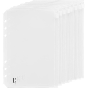 image:imageMr Pen A5 Plastic Binder Pockets 8 Pieces 6 Ring Binder Holes 8 Pcs Clear Envelopes for Cash Money Organizer Lightweight Easy to Carry  Clear Money Envelopes for Cash Binder Zipper Pouch Cash Envelope Binder Money Organizer Clear Zipper Pouches