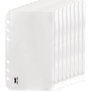image:imageMr Pen A6 Binder Pockets 8 Pack 6 Holes  Clear Zipper Folders for Budgeting Cash Envelopes and Document Organization