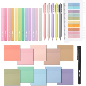 image:imageMr Pen Aesthetic Book Annotation Kit 38 pcs  12 No Bleed Aesthetic Highlighters 5 Gel Pens Black Ink 700 Transparent Sticky Notes amp Tabs for Study Bible JournalingSoft Delight