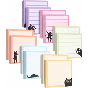 image:imageMr Pen Black Cat Sticky Notes Set 3 x 3 12 Pads 900 Sheets Bulk Black Cat Sticky Notes Memo Pads SelfStick Note Pad for Office School Home Study amp Organization