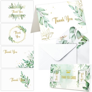 image:imageMr Pen Blank Thank You Cards with Envelopes 20 Pack 4x6  Gold Foil Thank You Notes with Envelopes Black Wedding Thank You Cards Wedding Thank You Note Cards Fathers Day GiftGreenery Gold Foil Design