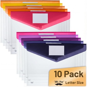 image:imageMr Pen Clear Plastic Envelopes File Folders 20 Pack A4 Letter Size  Colorful Flaps Clear Folders for Documents Plastic Poly Envelopes with Label for School Home Work Office OrganizerVelvet Heat