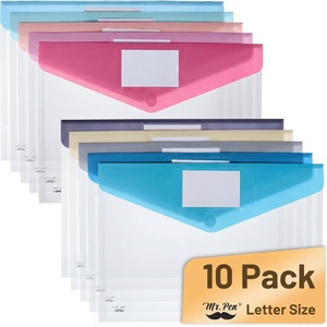 image:imageMr Pen Clear Plastic Envelopes File Folders 20 Pack A4 Letter Size  Colorful Flaps Clear Folders for Documents Plastic Poly Envelopes with Label for School Home Work Office OrganizerDaydream Dive