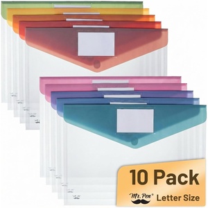 image:imageMr Pen Clear Plastic Envelopes File Folders 20 Pack A4 Letter Size  Colorful Flaps Clear Folders for Documents Plastic Poly Envelopes with Label for School Home Work Office OrganizerMultiple Colors