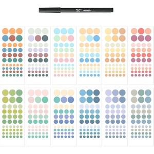 image:imageMr Pen Color Coding Labels with Pen 552 pcs Assorted Colors 3 Size  Dot Stickers Round Stickers Color Dots Stickers Colored Sticker Dots Dot Labels Colored Stickers Circle Sticker Labels