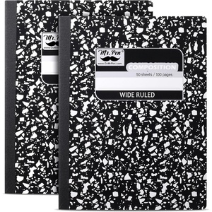 image:imageMr Pen Composition Notebook 12 Pack Wide Ruled 600 Sheets  975 x 75 Black Marble Composition Book Notebooks for School Wide Ruled Composition Notebook Journal Notebooks2 Pack