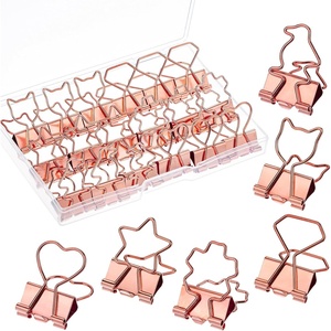 image:imageMr Pen Cute Metal Binder Clips 18 pcs 075 Small Size 6 Styles  Rose Gold Binder Paper Clips Paper Clamps for Office Supplies Home School Business Document Organizing