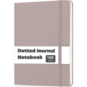 image:imageMr Pen Dotted Journal Notebook A5 Medium Size 57x84  160 Pages 80 Sheets Fabric Hardcover 100 GSM Thick Paper Bullet Dotted Journal for Planning Trackingmisty blush