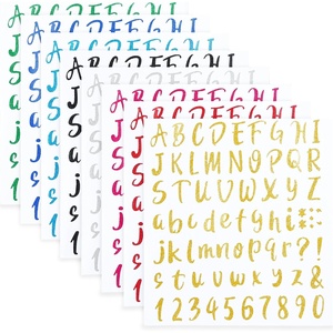image:imageMr Pen Glitter Letter Stickers 1 Inch 8 Sheets 576 pcs Colorful  Self Adhesive Glitter Letters and Numbers Vinyl Alphabet Stickers