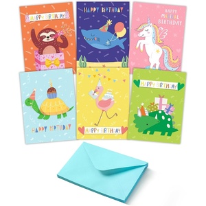image:imageMr Pen Happy Birthday Cards with Envelopes 48 Pack 375 x 52  Animal Design Blank Inside Assorted Birthday Cards Bulk for KidsAnimal Designs