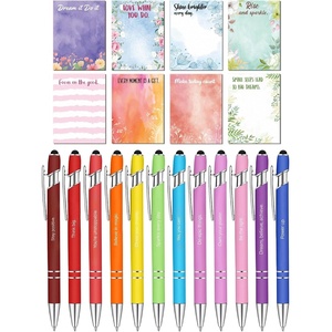 image:imageMr Pen Inspirational Sticky Notes and Stylus Pens 20 Pack  3 x 4 Sticky Notes 8 Pads 240 Sheets 12 Black Ink Pens with Stylus Tips Great for RemindersInspiration