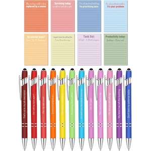 image:imageMr Pen Inspirational Sticky Notes and Stylus Pens 20 Pack  3 x 4 Sticky Notes 8 Pads 240 Sheets 12 Black Ink Pens with Stylus Tips Great for RemindersSarcastic