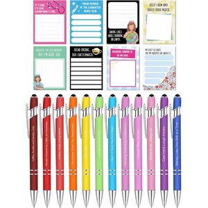 image:imageMr Pen Inspirational Sticky Notes and Stylus Pens 20 Pack  3 x 4 Sticky Notes 8 Pads 240 Sheets 12 Black Ink Pens with Stylus Tips Great for RemindersFunny Nurse