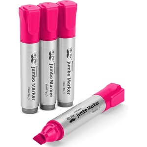 image:imageMr Pen Jumbo Permanent Markers 4 Pack Red Chisel Tip Wide Tip Large  Thick Permanent Markers for Canvas Posters Board Fabric Window Glass Wood Waterproof Quick DryPink