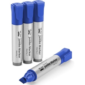 image:imageMr Pen Jumbo Permanent Markers 4 Pack Red Chisel Tip Wide Tip Large  Thick Permanent Markers for Canvas Posters Board Fabric Window Glass Wood Waterproof Quick DryBlue