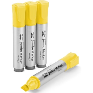 image:imageMr Pen Jumbo Permanent Markers 4 Pack Red Chisel Tip Wide Tip Large  Thick Permanent Markers for Canvas Posters Board Fabric Window Glass Wood Waterproof Quick DryYellow