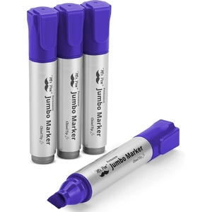 image:imageMr Pen Jumbo Permanent Markers 4 Pack Red Chisel Tip Wide Tip Large  Thick Permanent Markers for Canvas Posters Board Fabric Window Glass Wood Waterproof Quick DryPurple