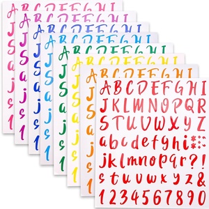 image:imageMr Pen Letter Stickers 1 Inch 8 Sheets 576 pcs Colorful  Self Adhesive Letters and Numbers Vinyl Alphabet Stickers