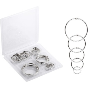 image:imageMr Pen Loose Leaf Binder Book Rings 2 Inch 20 Pack  Metal Binder Rings for Index Cards Keychains School Home Office SilverSilver