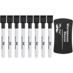 image:imageMr Pen Magnetic Dry Erase Markers 12 Pack Black  Fine Tip Markers with BuiltIn Magnet amp Eraser Low Odor Quick Dry for Whiteboards Office School amp HomeBlack eraser included