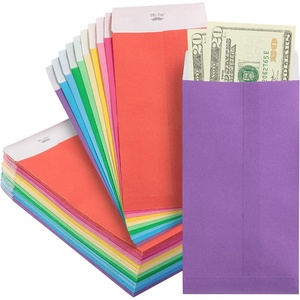 image:imageMr Pen Money Envelopes for Cash 65 x 35 100 Pack Kraft Paper  SelfAdhesive Bulk Cash Envelopes for Budgeting Money and Coin Saving Check Budget Small Item OrganizingBright and Pastel Palette