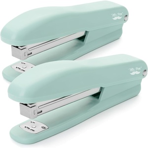 image:imageMr Pen Office Stapler with Staples 2 Pack 200 Staples 14  20 Sheet Capacity Desktop Stapler for Students Office Supplies Ergonomic Design for Comfortable Use JamFreeGreen