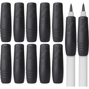 image:imageMr Pen Pencil and Pen Grips Colorful 12 Pack Pencil Grips for Adults  Rubber Ergonomic Pen GripperBlack