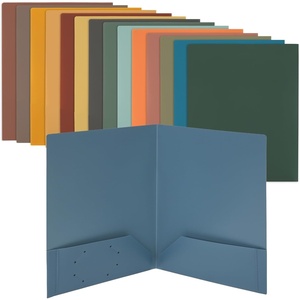 image:imageMr Pen Plastic Folders with Pockets 15 pcs  Aesthetic File Folder with Business Card Slot 2Pocket Folder Back to School Office Filing Supplies