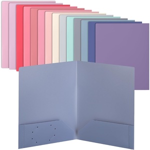 image:imageMr Pen Plastic Folders with Pockets 5 pcs  Aesthetic File Folder with Business Card Slot 2Pocket Folder Back to School Office Filing SuppliesLavender Fields