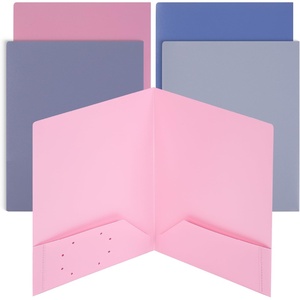 image:imageMr Pen Plastic Folders with Pockets 5 pcs  Aesthetic File Folder with Business Card Slot 2Pocket Folder Back to School Office Filing SuppliesLavender Twilight Colors