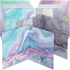 image:imageMr Pen Plastic Folders with Pockets 5 pcs  Aesthetic File Folder with Business Card Slot 2Pocket Folder Back to School Office Filing SuppliesMarble
