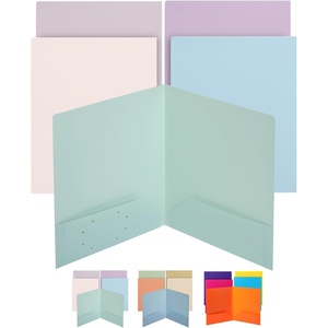 image:imageMr Pen Plastic Folders with Pockets 5 pcs  Aesthetic File Folder with Business Card Slot 2Pocket Folder Back to School Office Filing SuppliesPastel Colors