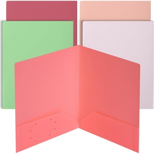 image:imageMr Pen Plastic Folders with Pockets 5 pcs  Aesthetic File Folder with Business Card Slot 2Pocket Folder Back to School Office Filing SuppliesRose Garden