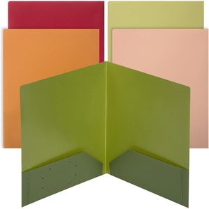 image:imageMr Pen Plastic Folders with Pockets 5 pcs  Aesthetic File Folder with Business Card Slot 2Pocket Folder Back to School Office Filing SuppliesTerracotta